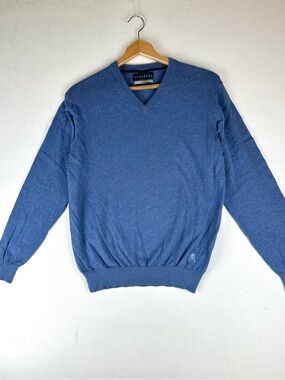 Scalpers V-Neck Cotton Cashmere Sweater Preppy Business Casual